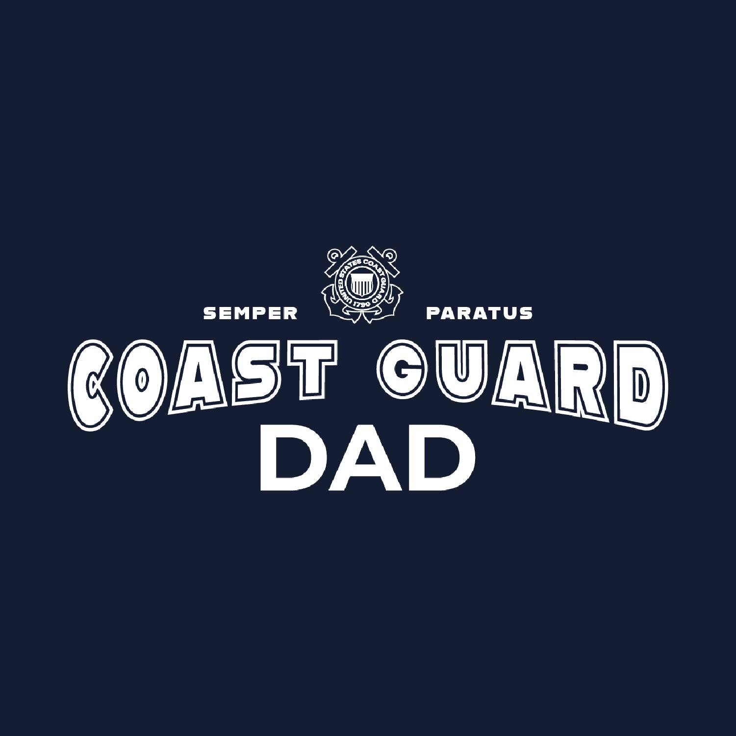 Coast Guard Dad Crewneck (Navy)
