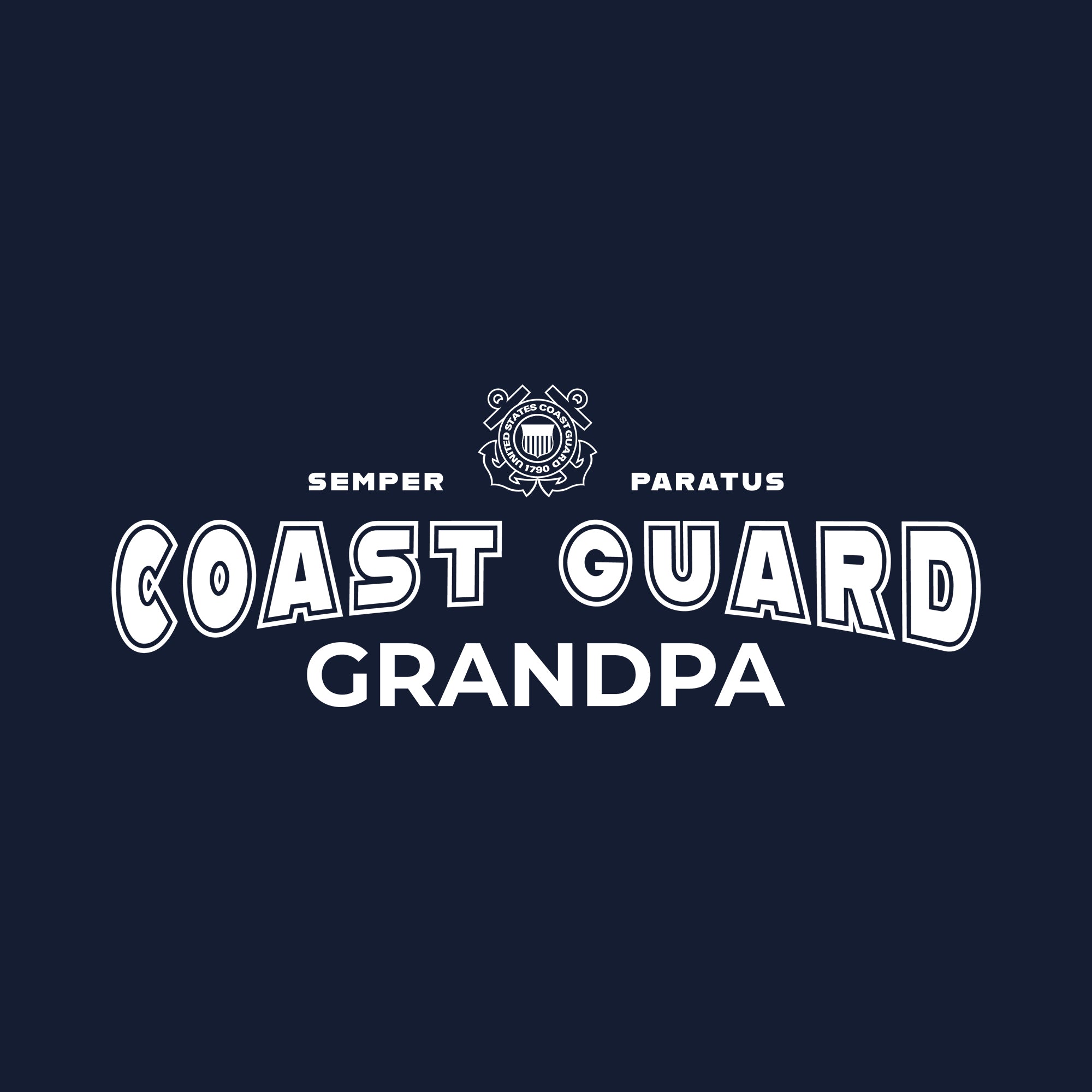 Coast Guard Grandpa Crewneck (Navy)