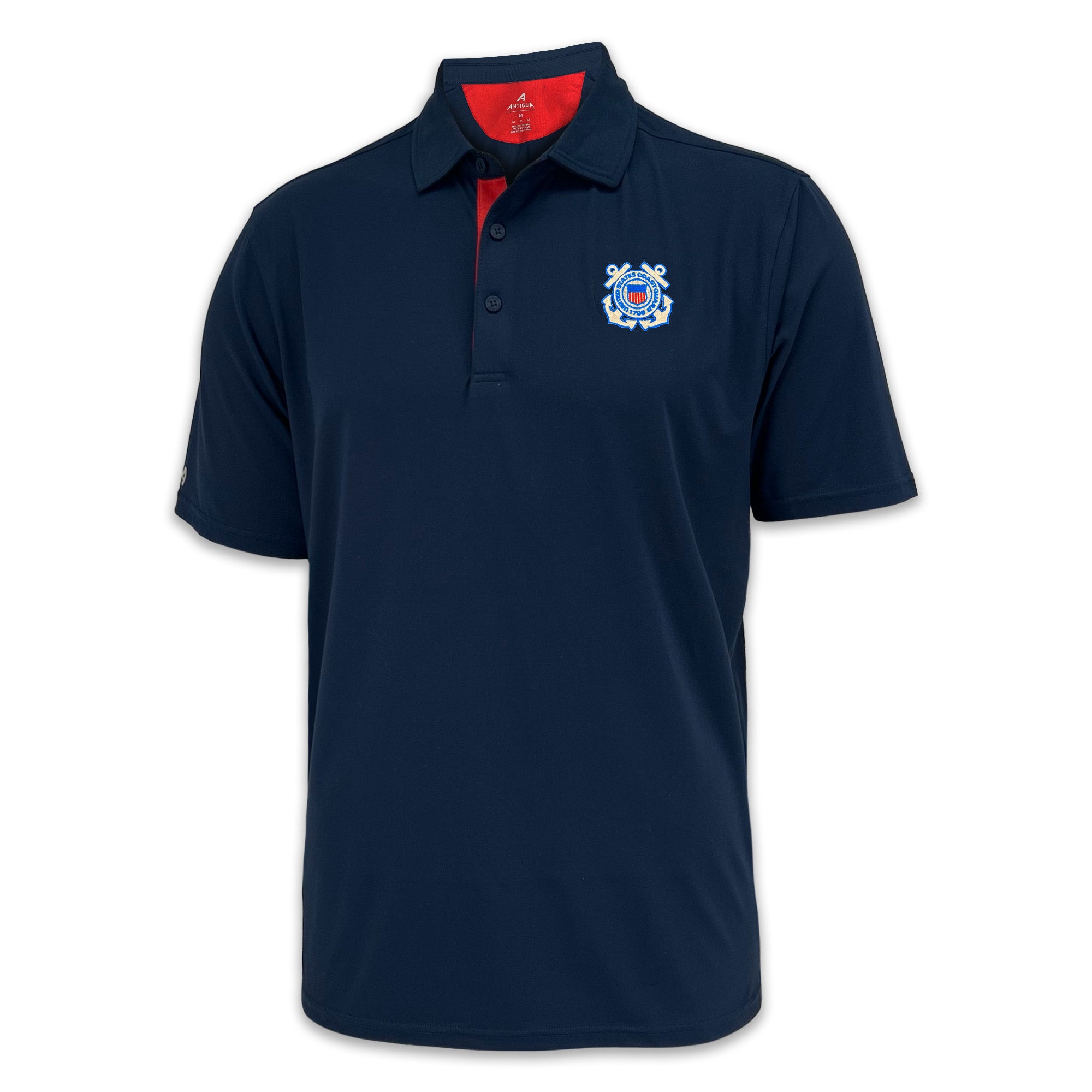 Coast Guard Era Color Placket Polo (Navy/Red) – Coast Guard Gear
