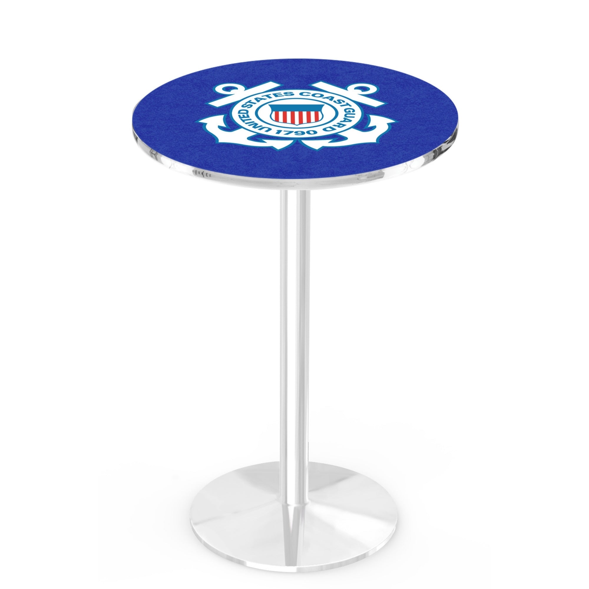 Coast Guard Seal Pub Table with Round Base*