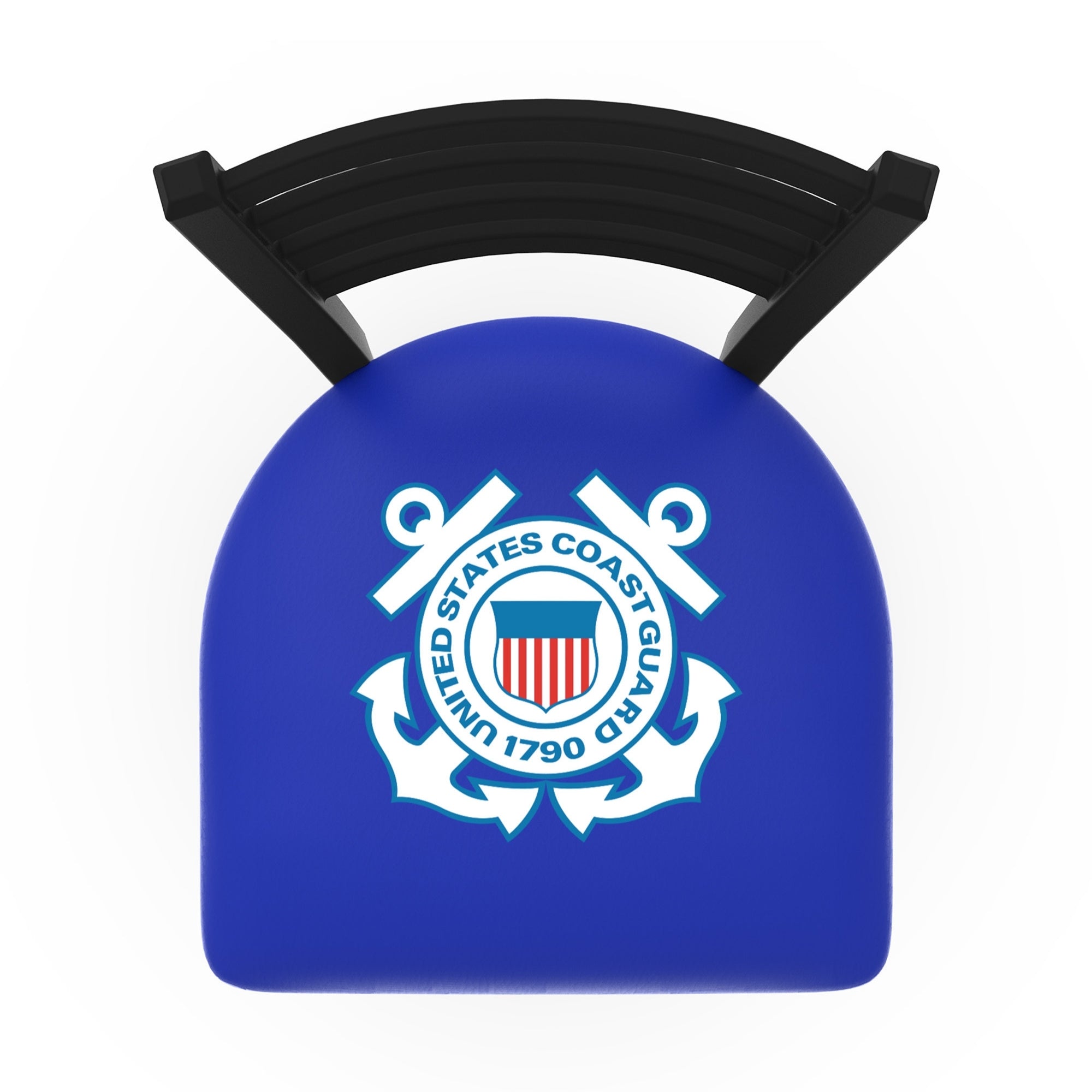 Coast Guard Seal Swivel Bar Stool with Ladder Back*