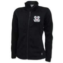 Load image into Gallery viewer, Coast Guard Seal Ladies Flash Performance Knit Jacket (Black)