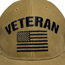 Load image into Gallery viewer, Veteran Flag Hat (Coyote Brown)