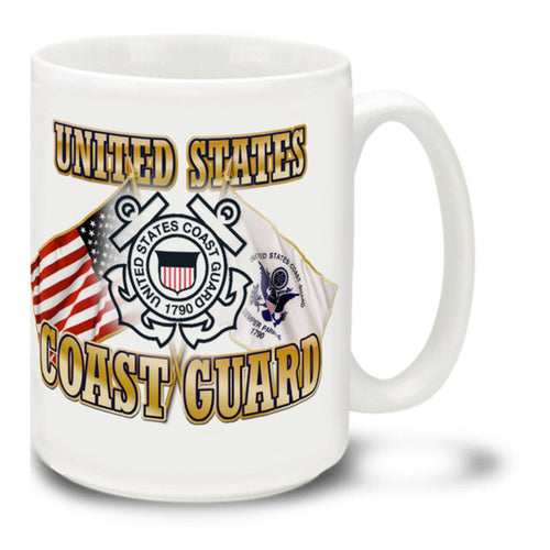 United States Coast Guard Cross Flags Mug