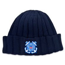 Load image into Gallery viewer, Coast Guard Seal Watchman Knit (Navy)