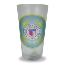 Load image into Gallery viewer, Coast Guard Circle Seal Frosted Mixing Glass Tumbler