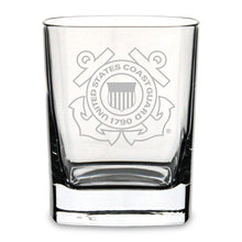 Load image into Gallery viewer, US Coast Guard Square 11.75oz Double Old Fashion Glass*