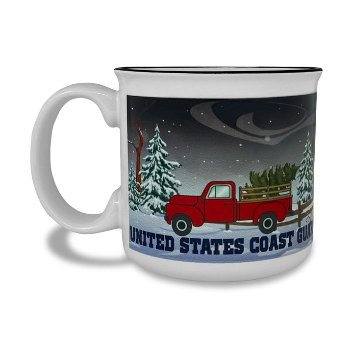 Coast Guard Winter Scene 15oz Sublimated Campfire Mug (White)