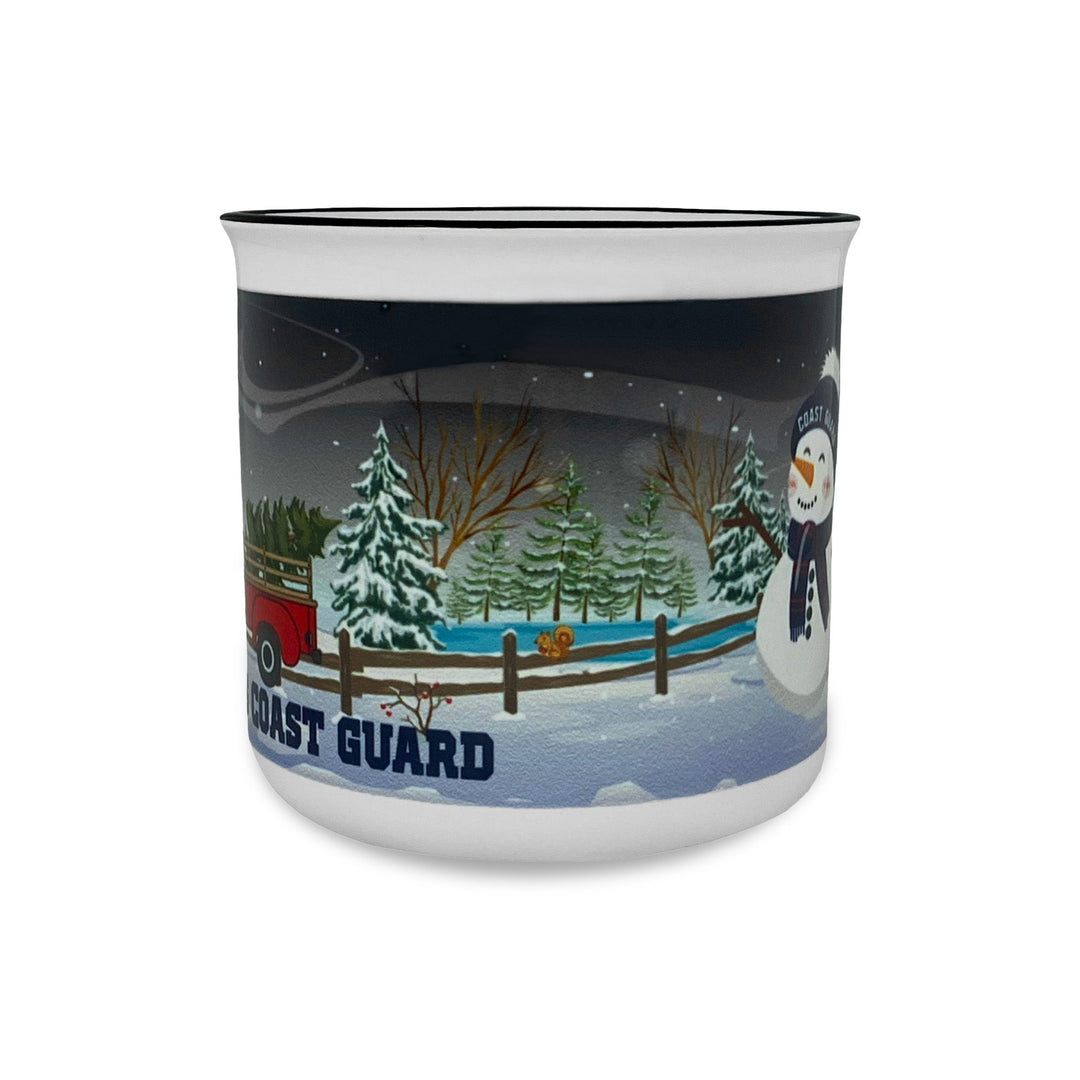 Coast Guard Winter Scene 15oz Sublimated Campfire Mug (White)