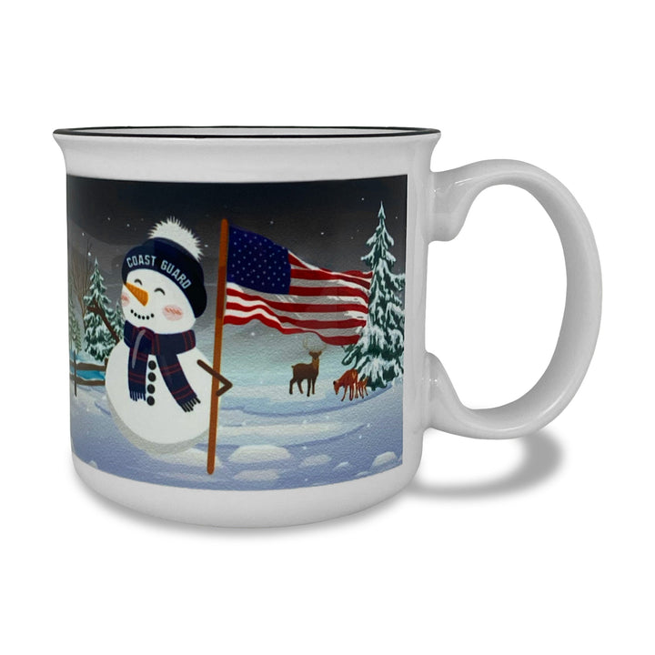 Coast Guard Winter Scene 15oz Sublimated Campfire Mug (White)