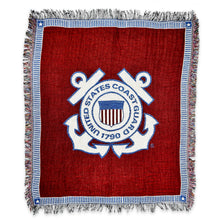 Load image into Gallery viewer, Coast Guard Knit Blanket (Navy)