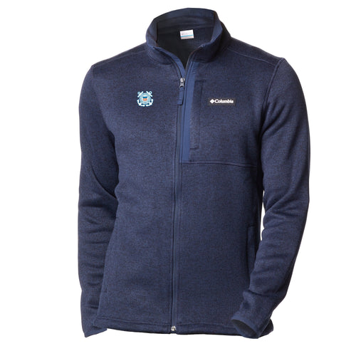 Coast Guard Seal Columbia Sweater Weather Full Zip Fleece Jacket (Navy)*