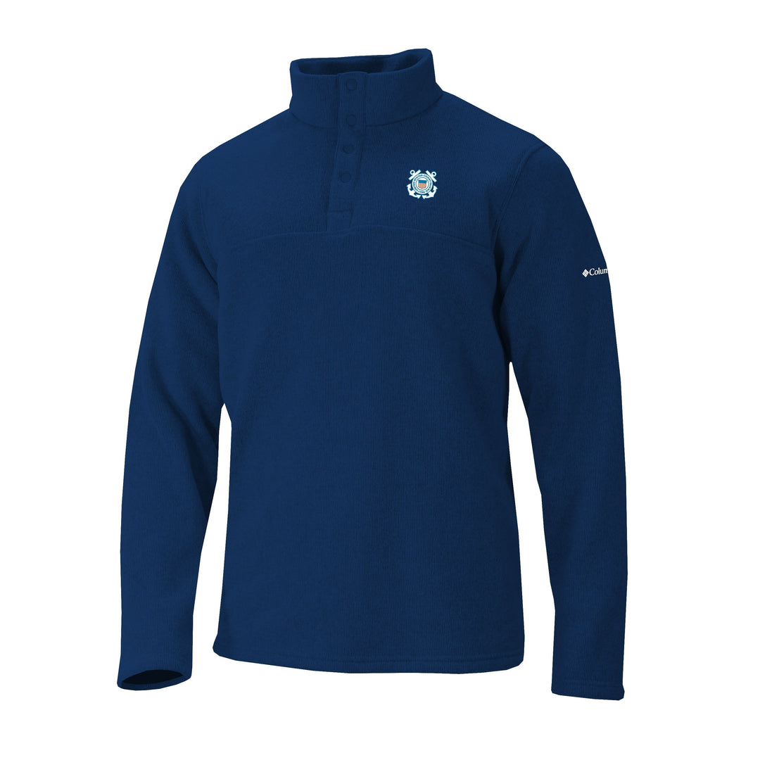 Coast Guard Seal Columbia Alto Pass Half Snap Pullover (Navy)*