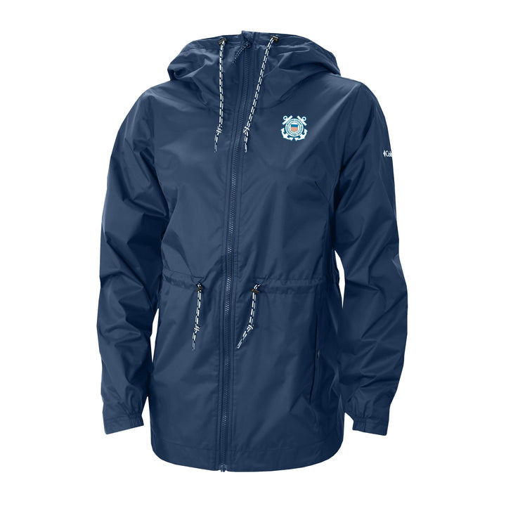 Coast Guard Seal Columbia Women's Lily Park Rain Jacket (Navy)*