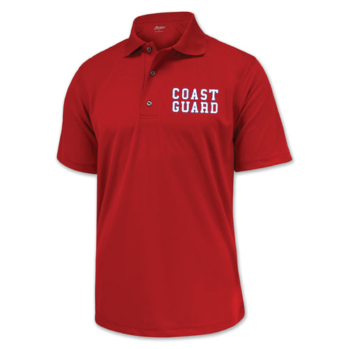 Pick Your Design Coast Guard Performance Polo (Red)
