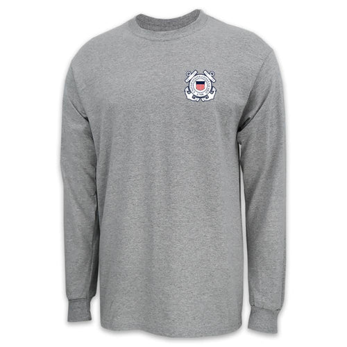 Pick Your Design Coast Guard Long Sleeve T-Shirt (Grey)