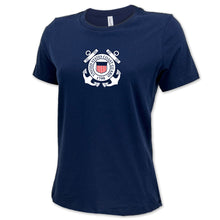 Load image into Gallery viewer, Pick Your Design Coast Guard Ladies T-Shirt (Navy)