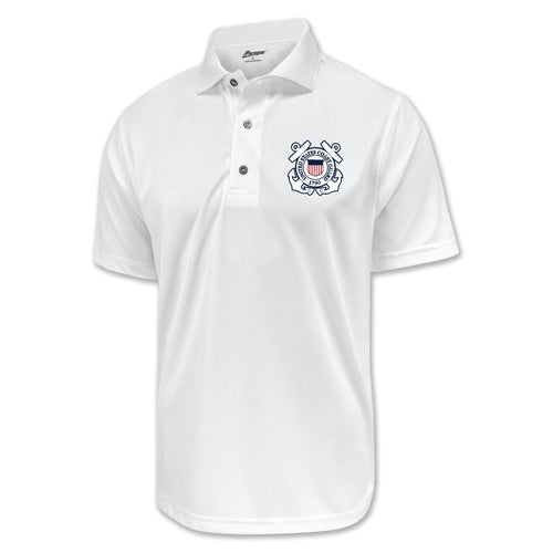 Pick Your Design Coast Guard Performance Polo (White)