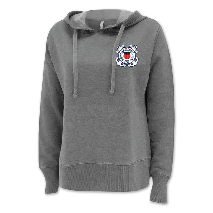 Coast Guard Seal Left Chest Ladies Hood
