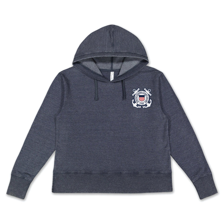Coast Guard Seal Left Chest Ladies Hood