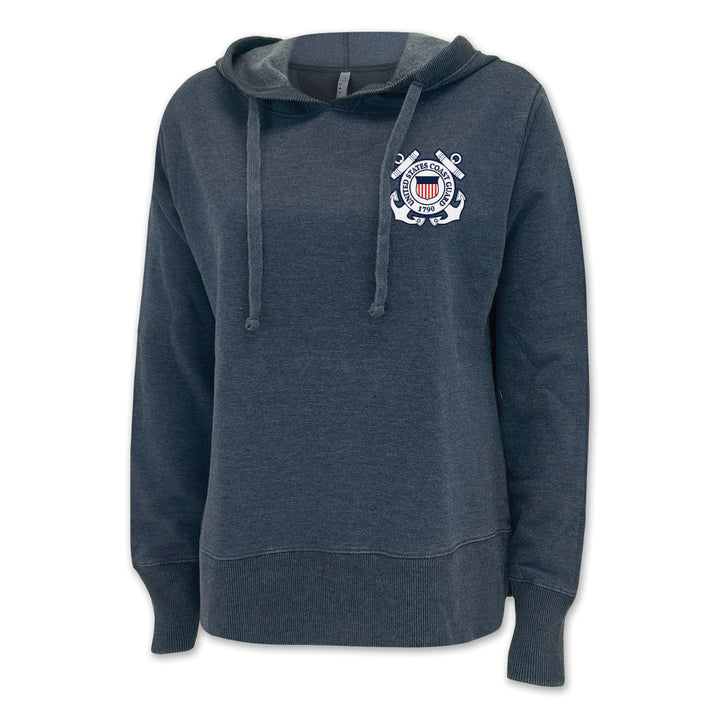 Coast Guard Seal Left Chest Ladies Hood