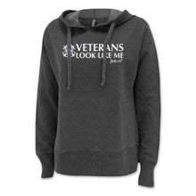 Load image into Gallery viewer, Pick Your Design Coast Guard Ladies Hooded Sweatshirt (Washed Black)