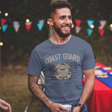 Load image into Gallery viewer, Coast Guard Vintage Stencil T-Shirt (Indigo Blue)