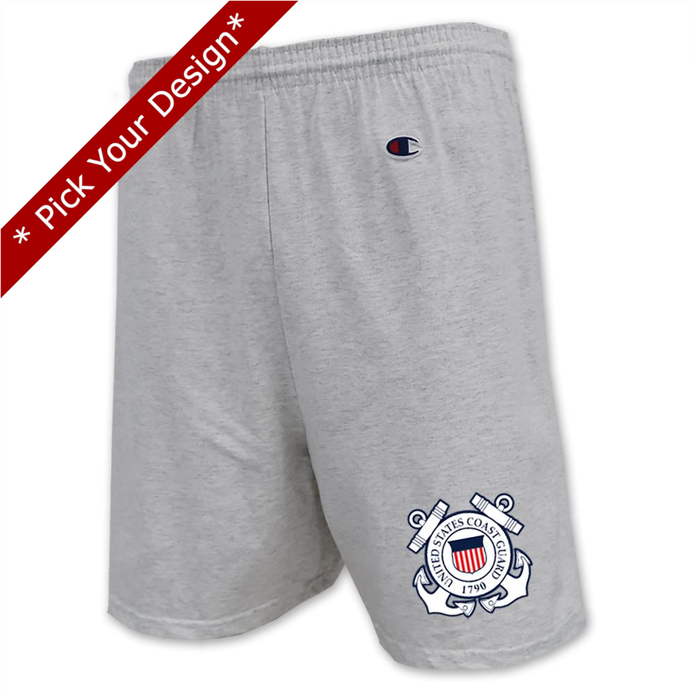 Pick Your Design Coast Guard Cotton Shorts (Grey)