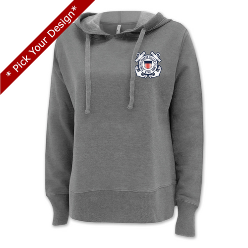 Pick Your Design Coast Guard Ladies Hooded Sweatshirt
