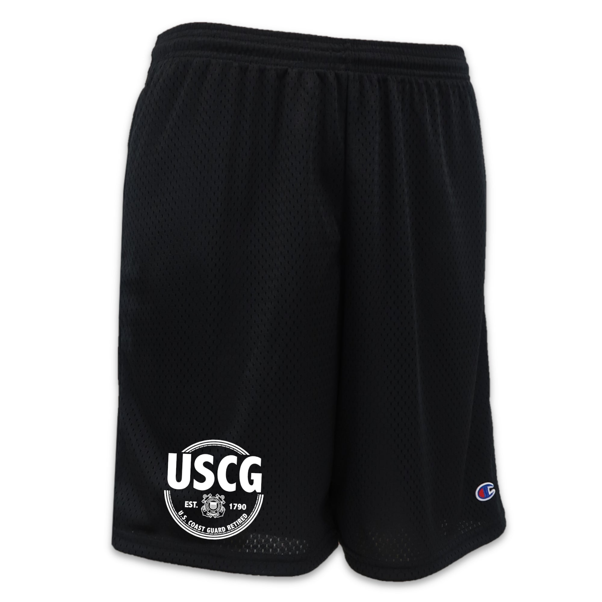 Pick Your Design Coast Guard Mesh Shorts (Black)