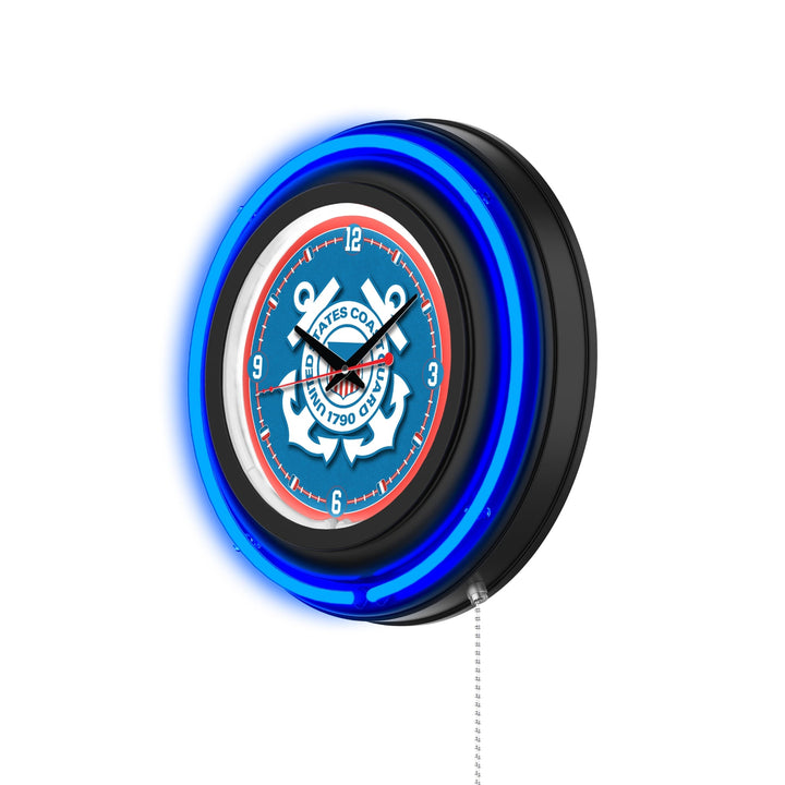 United States Coast Guard Double Neon Wall Clock*