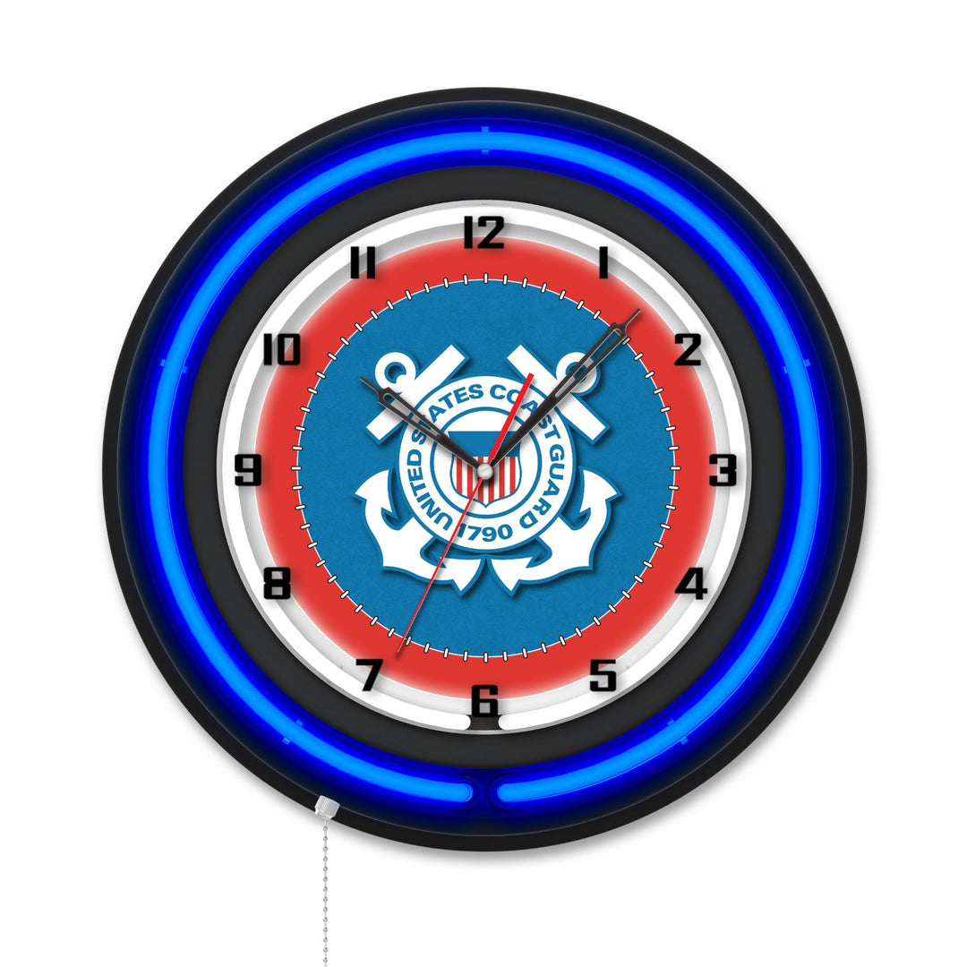 United States Coast Guard Double Neon Wall Clock*