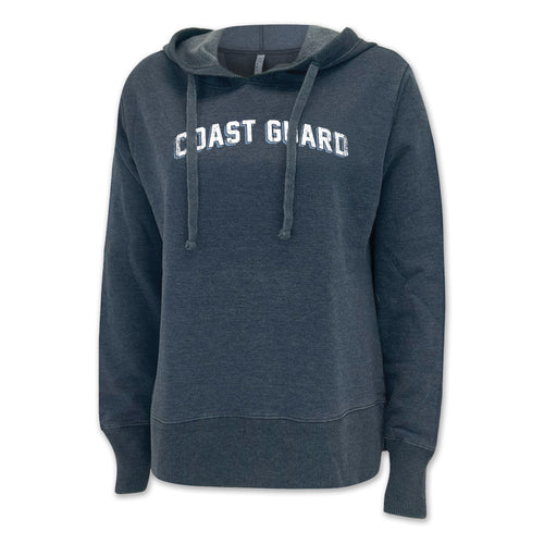 Coast Guard Ladies Distressed Arch Hood (Navy)