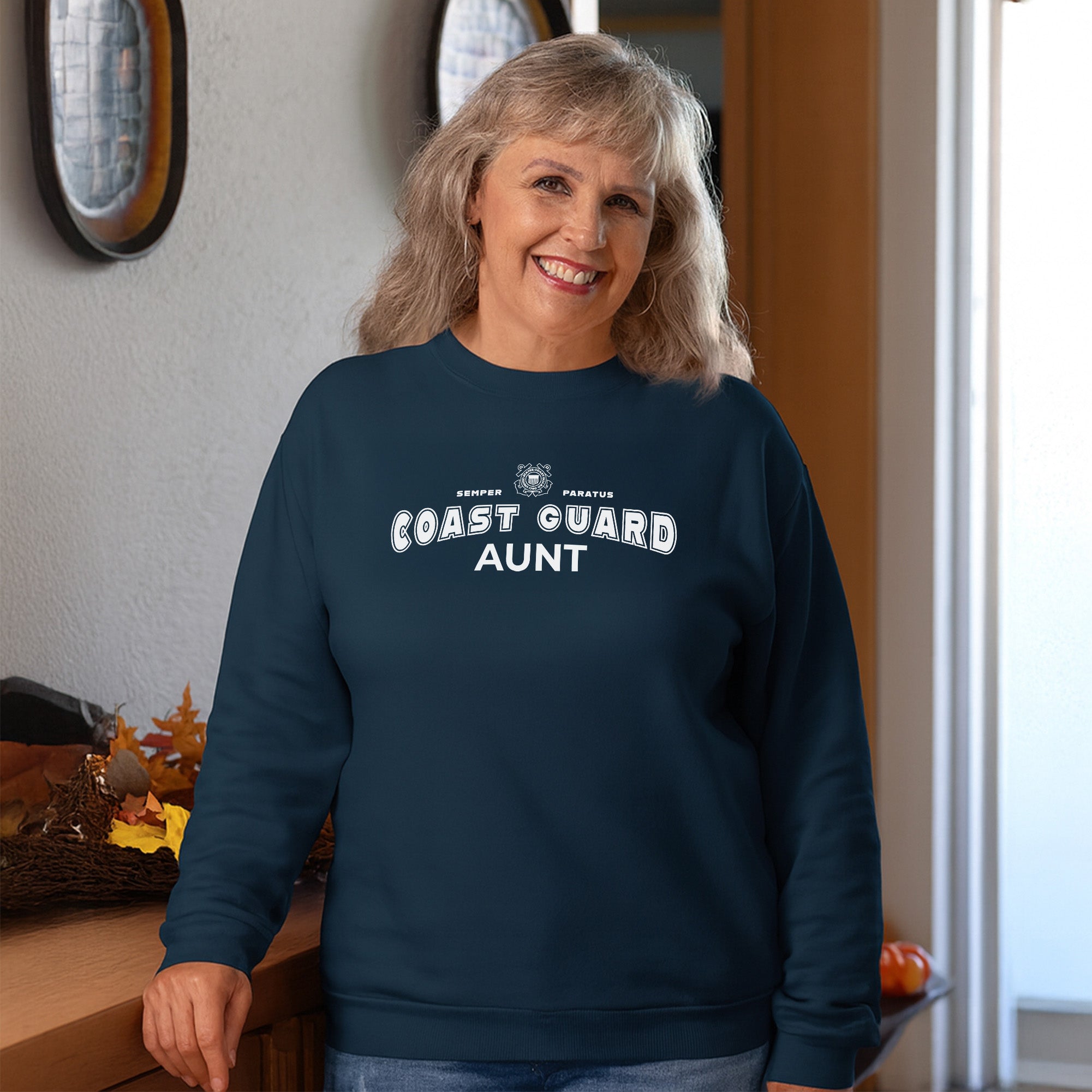 Coast Guard Aunt Crewneck (Navy)