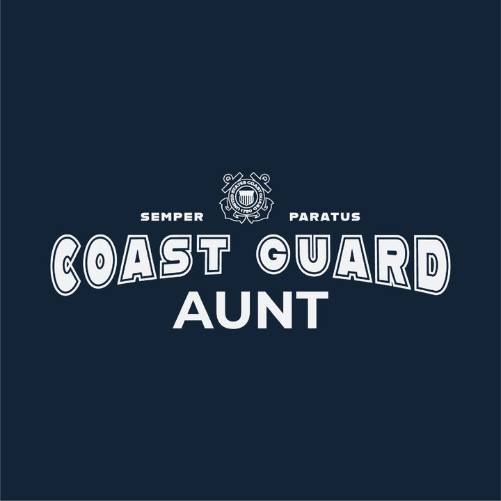 Coast Guard Aunt Ladies T-Shirt (Navy)
