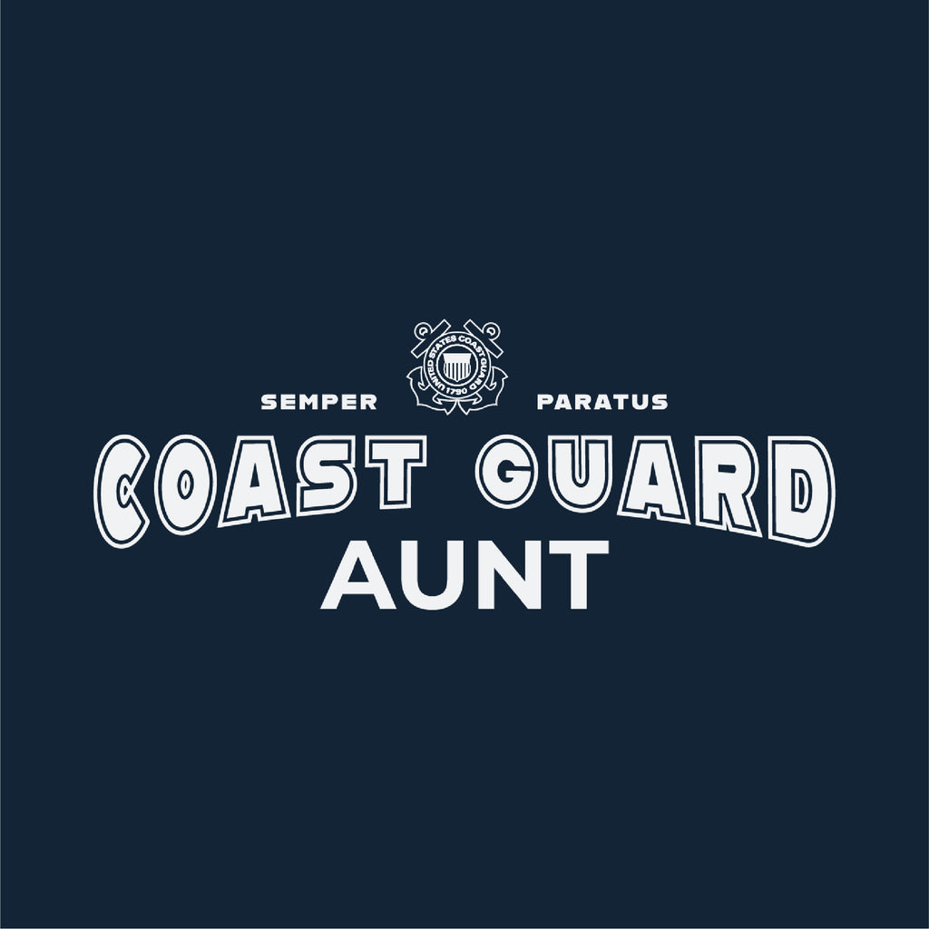 Coast Guard Aunt Ladies T-Shirt (Navy)