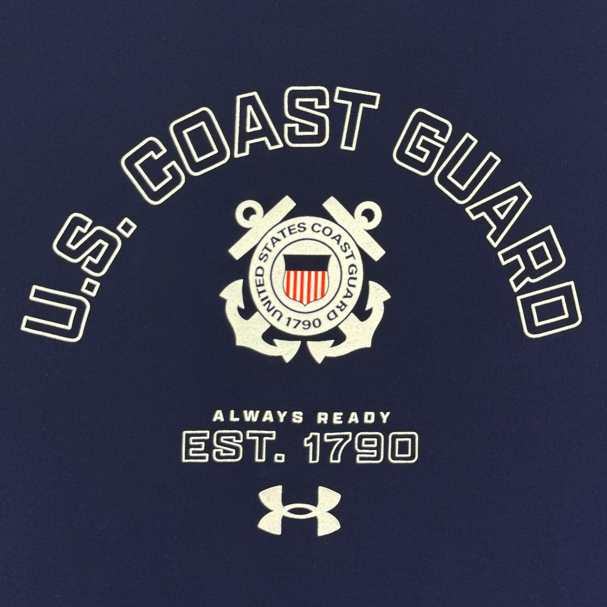 Coast Guard Under Armour Always Ready Tech T-Shirt (Navy)