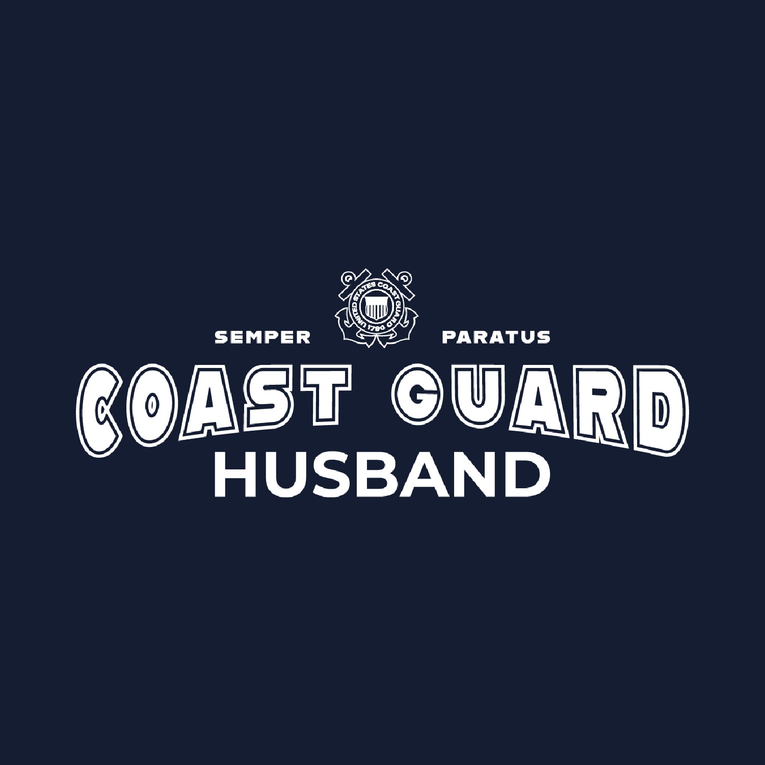 Coast Guard Husband Crewneck (Navy)