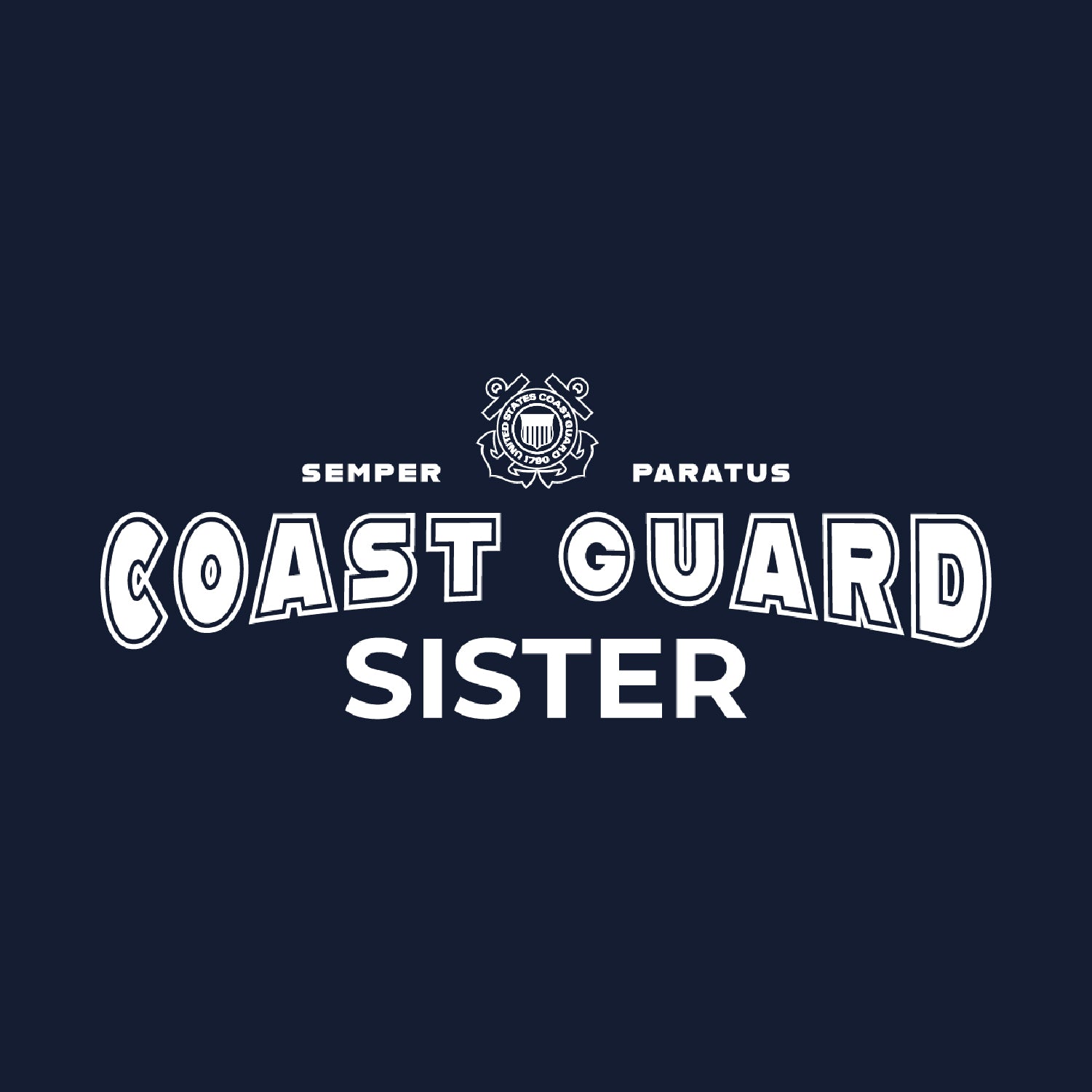 Coast Guard Sister Crewneck (Navy)