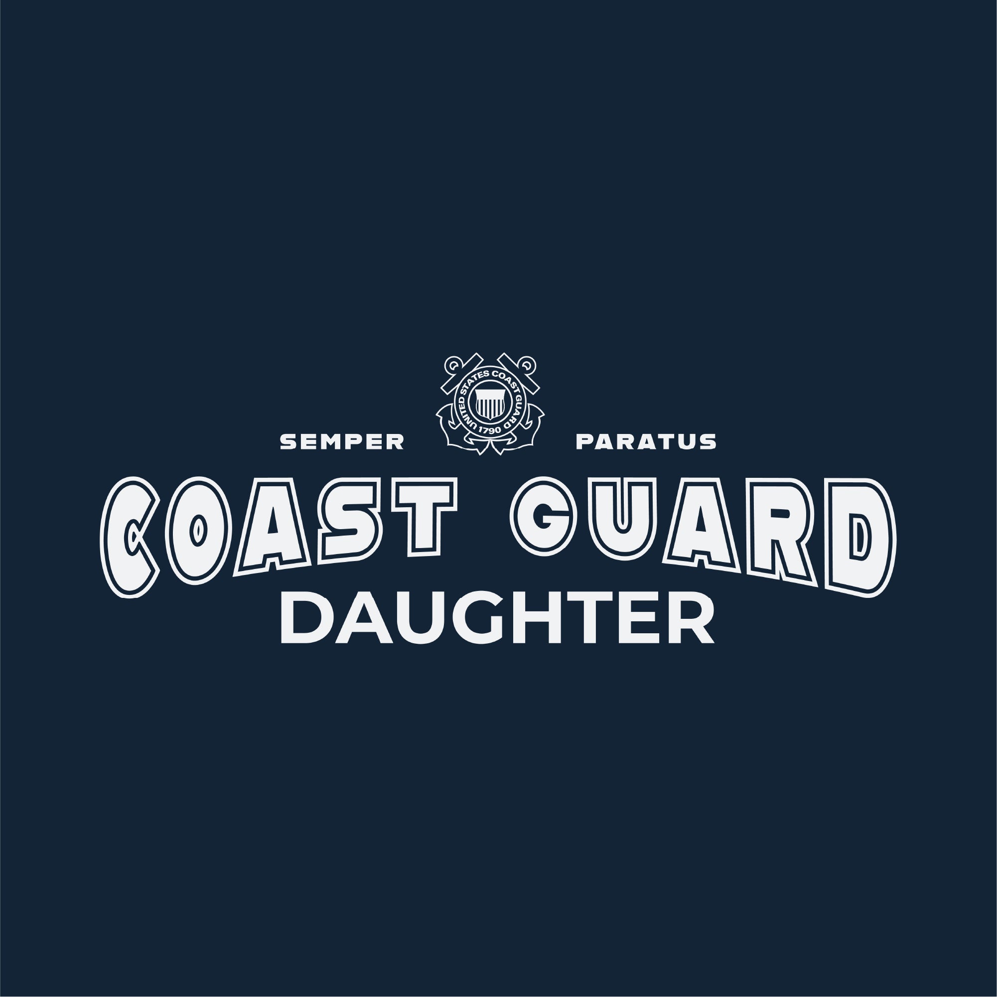 Coast Guard Daughter Ladies T-Shirt (Navy)