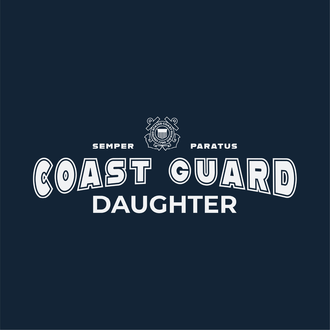 Coast Guard Daughter Ladies T-Shirt (Navy)
