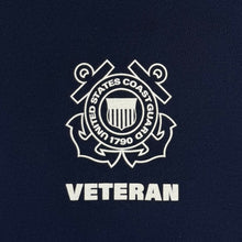 Load image into Gallery viewer, Coast Guard Veteran Flag Long Sleeve T-Shirt (Navy)