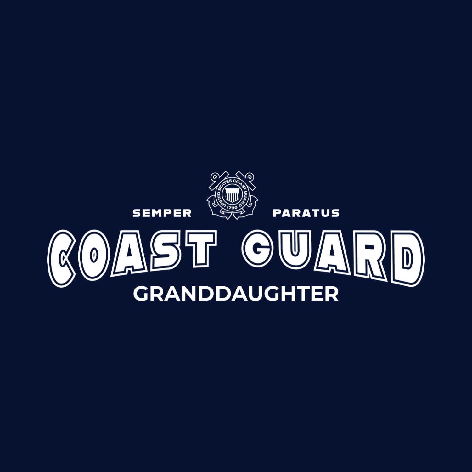 Coast Guard Granddaughter Ladies T-Shirt (Navy)
