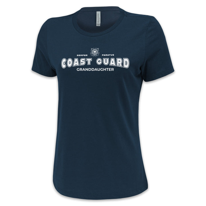 Coast Guard Granddaughter Ladies T-Shirt (Navy)