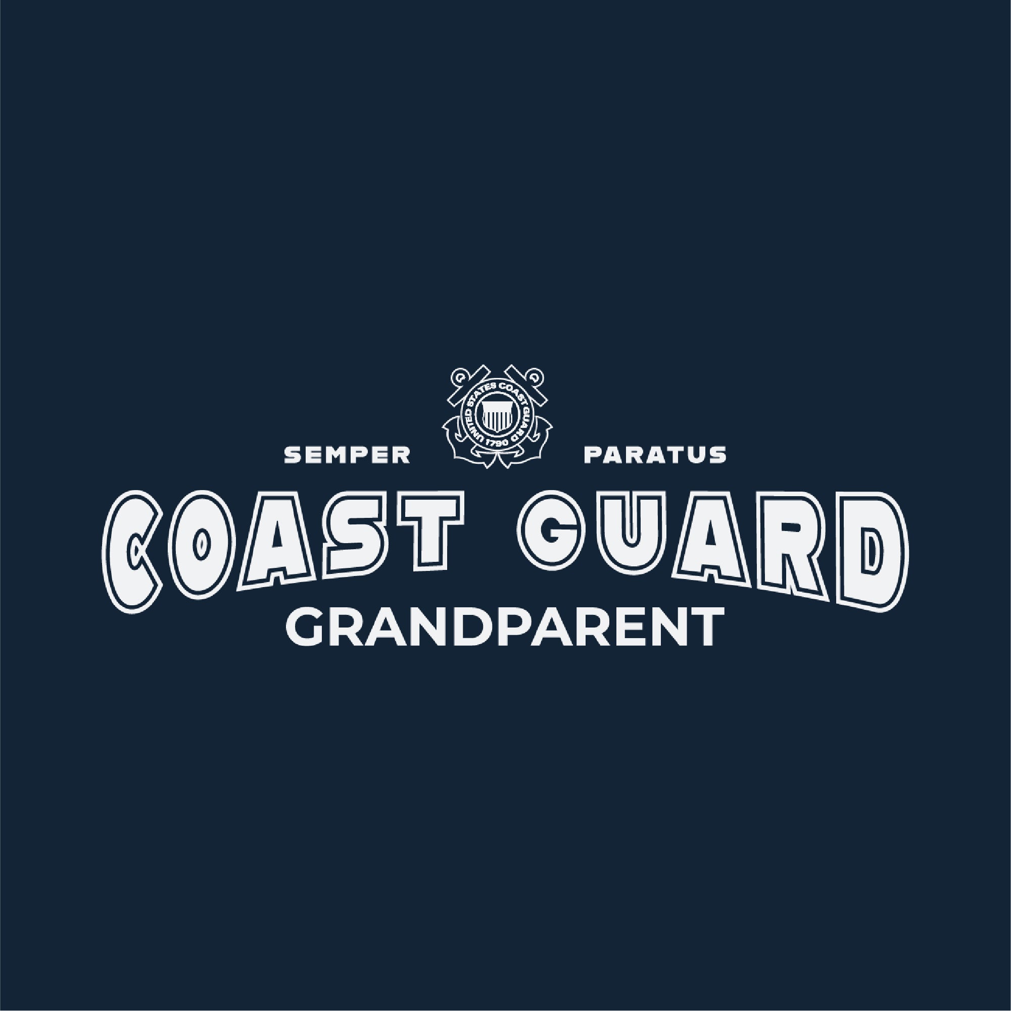 Coast Guard Grandparent Ladies T-Shirt (Navy)