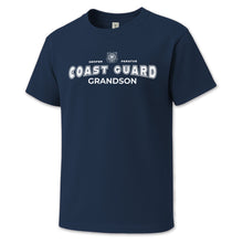 Load image into Gallery viewer, Coast Guard Grandson Youth T-Shirt (Navy)