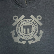 Load image into Gallery viewer, Coast Guard Reflective Logo Hood (Charcoal)
