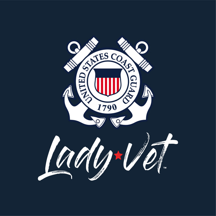 Coast Guard Lady Vet Left Chest Logo Ladies T-Shirt
