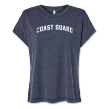 Load image into Gallery viewer, Coast Guard Ladies Distressed Arch T-Shirt (Navy)