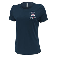 Load image into Gallery viewer, Coast Guard Lady Vet Left Chest Logo Ladies T-Shirt
